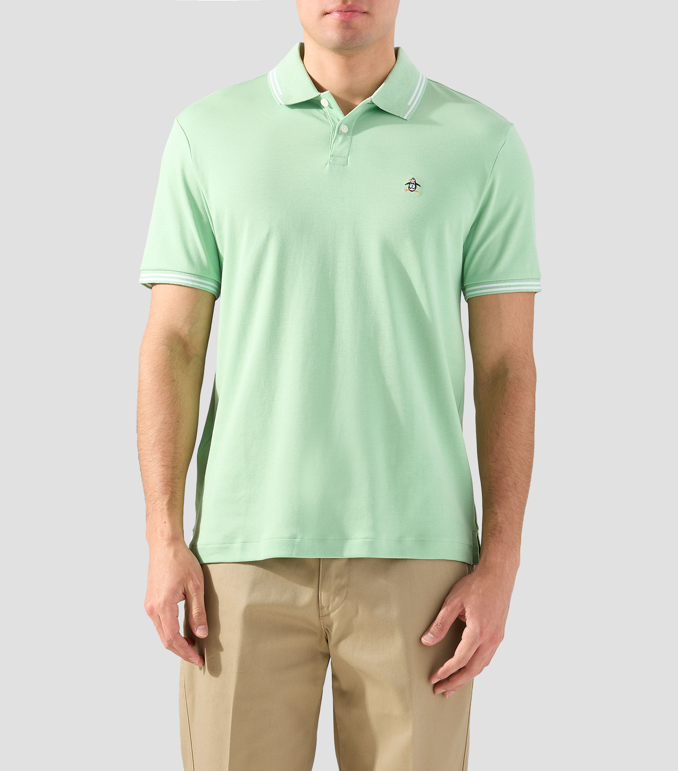 Playera tipo polo manga corta lisa Hombre